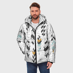 Куртка зимняя мужская Перья, цвет: 3D-черный — фото 2