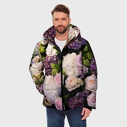 Куртка зимняя мужская Весенние цветы, цвет: 3D-светло-серый — фото 2