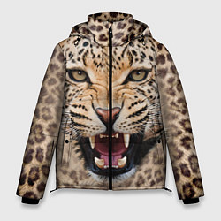 Куртка зимняя мужская Взгляд леопарда, цвет: 3D-красный