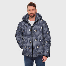 Куртка зимняя мужская Эмодзи, цвет: 3D-черный — фото 2
