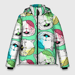 Куртка зимняя мужская Drop Dead: Kitty Heads, цвет: 3D-черный