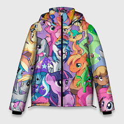 Куртка зимняя мужская My Little Pony, цвет: 3D-светло-серый