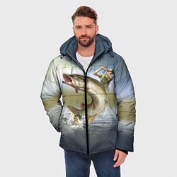 Куртка зимняя мужская Дерзская щука, цвет: 3D-черный — фото 2
