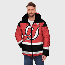 Куртка зимняя мужская New Jersey Devils, цвет: 3D-черный — фото 2