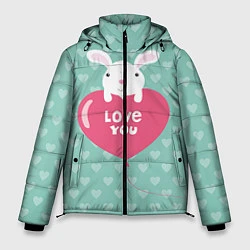 Куртка зимняя мужская Rabbit: Love you, цвет: 3D-черный