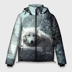 Куртка зимняя мужская Волк в горах, цвет: 3D-красный
