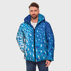 Куртка зимняя мужская Капли воды, цвет: 3D-красный — фото 2