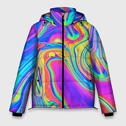Куртка зимняя мужская Цветные разводы, цвет: 3D-светло-серый