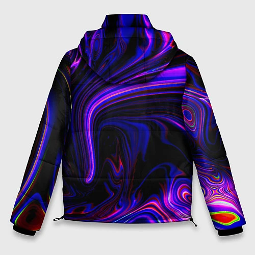Мужская зимняя куртка Цветные разводы / 3D-Светло-серый – фото 2