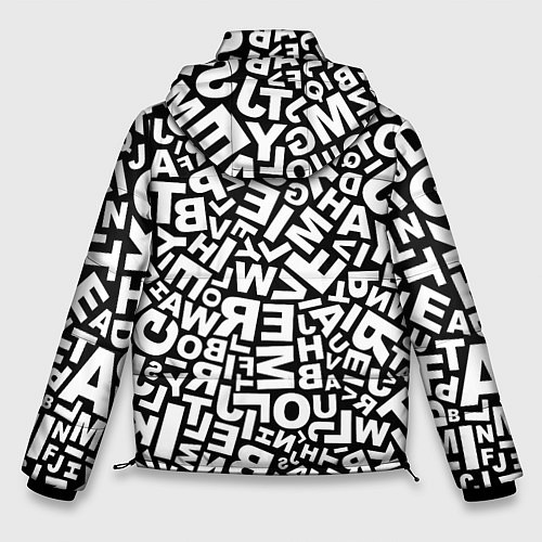 Мужская зимняя куртка Английский алфавит / 3D-Светло-серый – фото 2
