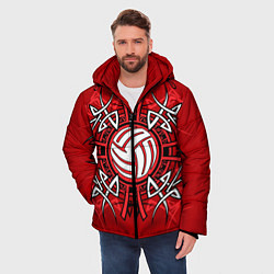 Куртка зимняя мужская Волейбол 34, цвет: 3D-красный — фото 2