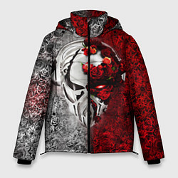 Куртка зимняя мужская Pirate Station: Flowers, цвет: 3D-красный