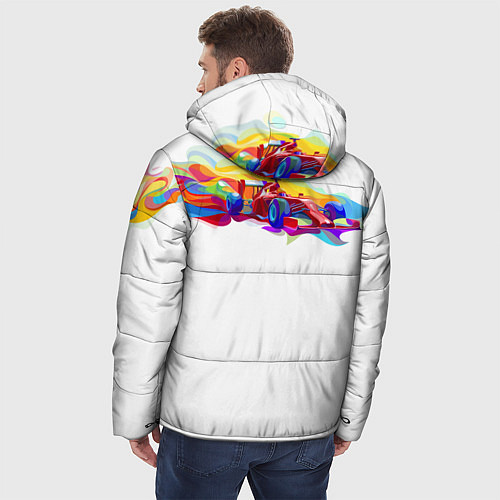 Мужская зимняя куртка Я люблю F1 / 3D-Светло-серый – фото 4