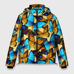 Куртка зимняя мужская Бабочки, цвет: 3D-красный