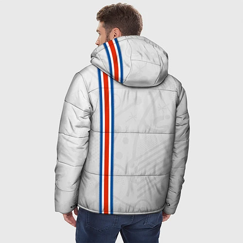 Мужская зимняя куртка Сборная Исландии по футболу / 3D-Красный – фото 4