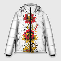 Мужская зимняя куртка Хохлома: цветы