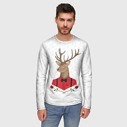 Лонгслив мужской Christmas Deer, цвет: 3D-принт — фото 2