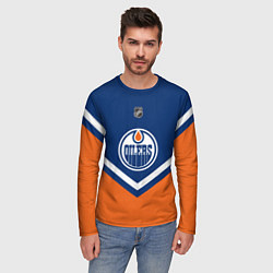 Лонгслив мужской NHL: Edmonton Oilers, цвет: 3D-принт — фото 2