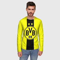 Лонгслив мужской BVB FC: Yellow line, цвет: 3D-принт — фото 2