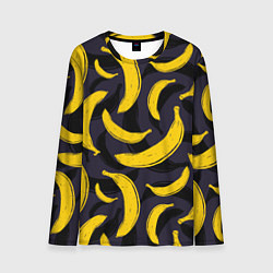 Лонгслив мужской Бананы, цвет: 3D-принт