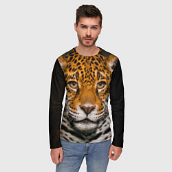 Лонгслив мужской Взгляд ягуара, цвет: 3D-принт — фото 2