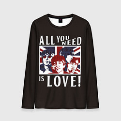 Лонгслив мужской All You Need Is Love, цвет: 3D-принт