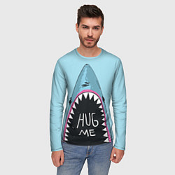 Лонгслив мужской Shark: Hug me, цвет: 3D-принт — фото 2