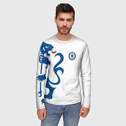Лонгслив мужской FC Chelsea: White Lion, цвет: 3D-принт — фото 2