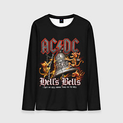 Лонгслив мужской AC DC - bell with devils, цвет: 3D-принт
