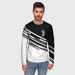 Лонгслив мужской FC Juventus: B&W Line, цвет: 3D-принт — фото 2