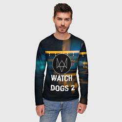 Лонгслив мужской Watch Dogs 2: Tech Scheme, цвет: 3D-принт — фото 2