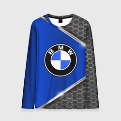 Лонгслив мужской BMW: Blue Metallic, цвет: 3D-принт