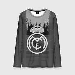 Лонгслив мужской FC Real Madrid: Grey Abstract, цвет: 3D-принт