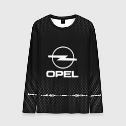 Лонгслив мужской Opel: Black Abstract, цвет: 3D-принт