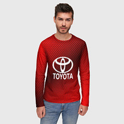 Лонгслив мужской Toyota: Red Carbon, цвет: 3D-принт — фото 2