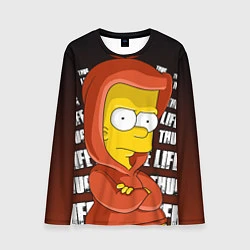 Лонгслив мужской Bart: Thug Life, цвет: 3D-принт