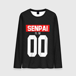 Лонгслив мужской Senpai 00: Black Style, цвет: 3D-принт