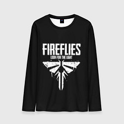 Лонгслив мужской Fireflies: White Logo, цвет: 3D-принт