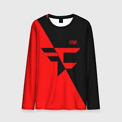 Лонгслив мужской FaZe Clan: Red & Black, цвет: 3D-принт