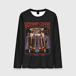 Лонгслив мужской Worship Coffee, цвет: 3D-принт