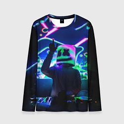 Лонгслив мужской Marshmello: Neon DJ, цвет: 3D-принт