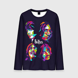Лонгслив мужской The Beatles: Art Faces, цвет: 3D-принт