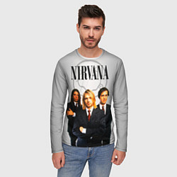 Лонгслив мужской Nirvana, цвет: 3D-принт — фото 2
