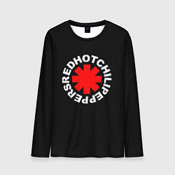 Мужской лонгслив Red Hot chili peppers logo on black