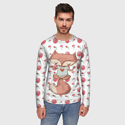 Лонгслив мужской Спокойная лисичка, цвет: 3D-принт — фото 2