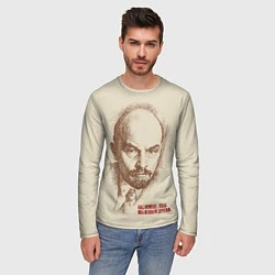 Лонгслив мужской Ленин, цвет: 3D-принт — фото 2