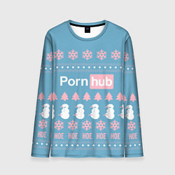 Мужской лонгслив Pornhub - christmas sweater