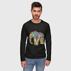 Лонгслив мужской Слон, цвет: 3D-принт — фото 2