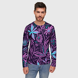 Лонгслив мужской Цветы, цвет: 3D-принт — фото 2
