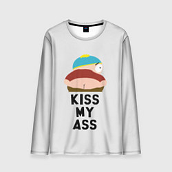 Лонгслив мужской Kiss My Ass, цвет: 3D-принт